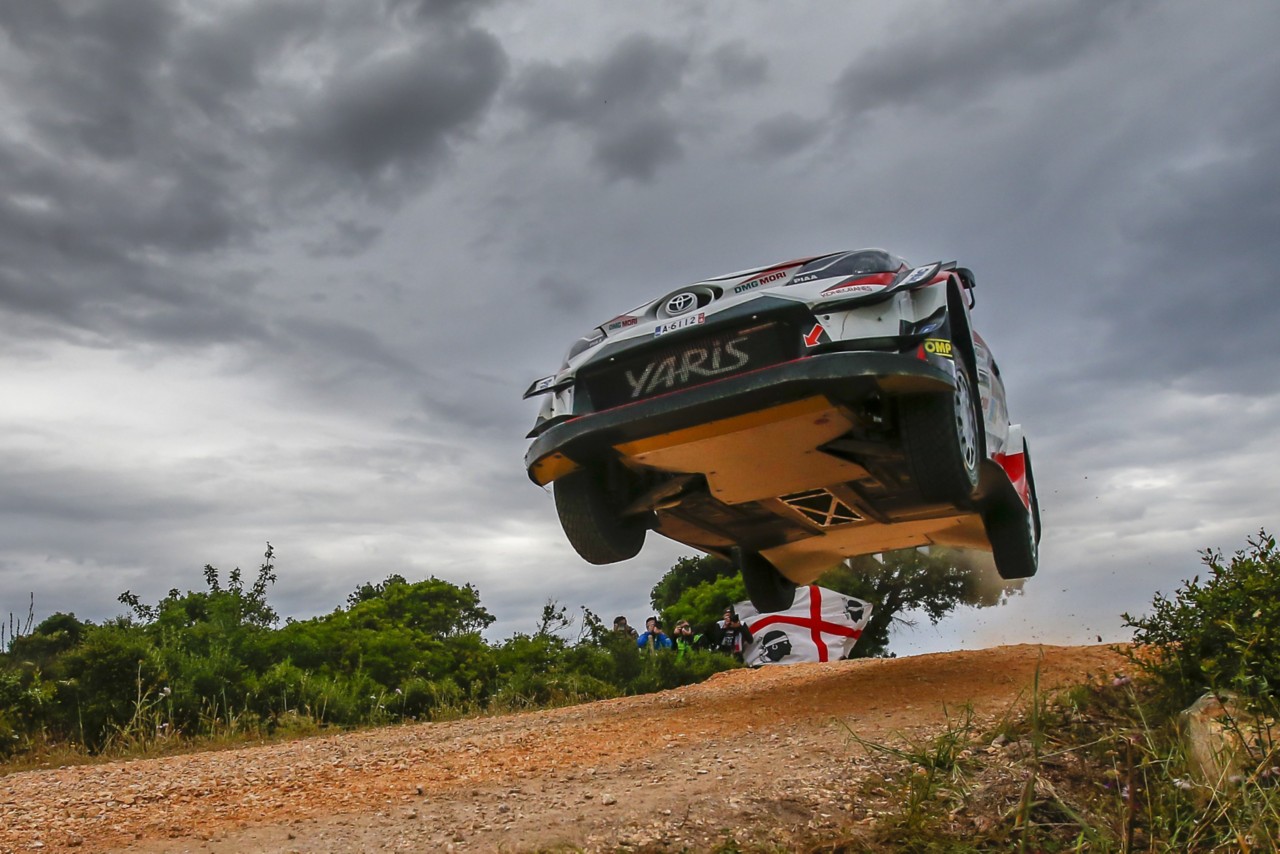 GR Yaris Rally1 jump through air